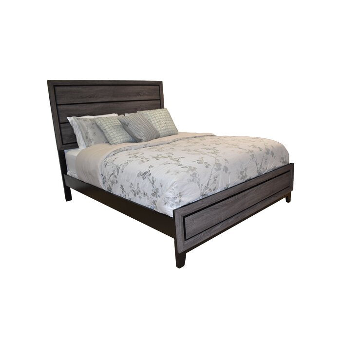 Sierra King 4 Pc Contemporary Bedroom Set Made With Wood In Gray Box Spring Required King Gray Wood 4 Piece Set Bedroom Bed Included,Dresser Included,Mirror Included,Nightstand Included Modern Wood