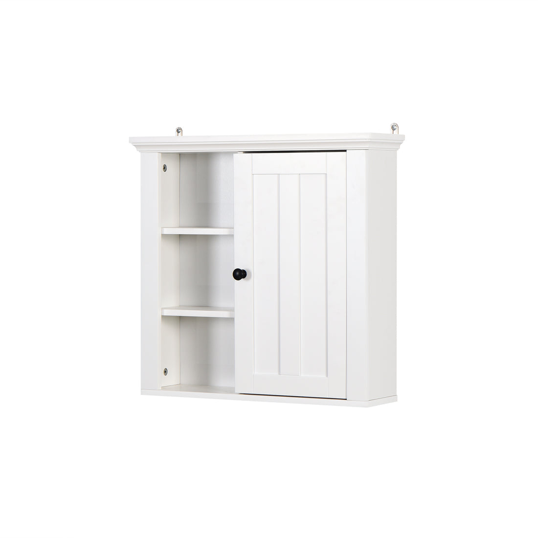 Bathroom Wooden Wall Cabinet With A Door 20.86X5.71X20 Inch White Mdf