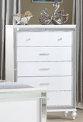 Sterling King 5 Pc Led Bedroom Set Made With Wood In White Color King White Wood 5 Piece Set Bedroom Bed Included,Chest Included,Dresser Included,Mirror Included,Nightstand Included Contemporary,Modern Wood