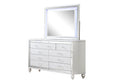 Sterling King 5 Pc Led Bedroom Set Made With Wood In White Color King White Wood 5 Piece Set Bedroom Bed Included,Chest Included,Dresser Included,Mirror Included,Nightstand Included Contemporary,Modern Wood