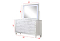 Sterling Queen 5 Pc Led Bedroom Set Made With Wood In White Color Queen White Wood 5 Piece Set Bedroom Bed Included,Chest Included,Dresser Included,Mirror Included,Nightstand Included Contemporary,Modern Solid Wood Mdf Built In Lighting Wood