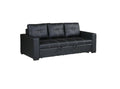 Sectional Sofa Pull Out Bed Living Room Couch Black Faux Leather Tufted Convertible Sofa Black Faux Leather Wood Primary Living Space Cushion Back Contemporary,Modern Pine Square Arms Plywood 2 Seat