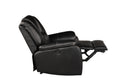 Hong Kong Power Reclining Chair Made With Faux Leather In Black Black Primary Living Space Contemporary,Modern Solid Wood Mdf Wood