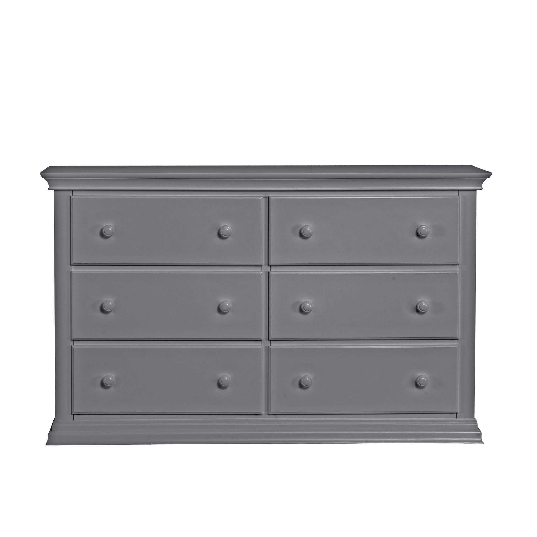 Universal 6 Drawer Dresser Gray Gray Solid Wood