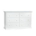 Universal 6 Drawer Dresser White White Solid Wood