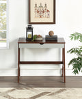 Hilton Desk In Espresso & Gray Espresso Solid Wood