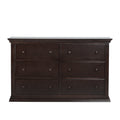 Universal 6 Drawer Dresser Espresso Espresso Solid Wood