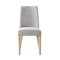 Taylor Chair With Natural Legs And Gray Fabric Gray Solid Wood