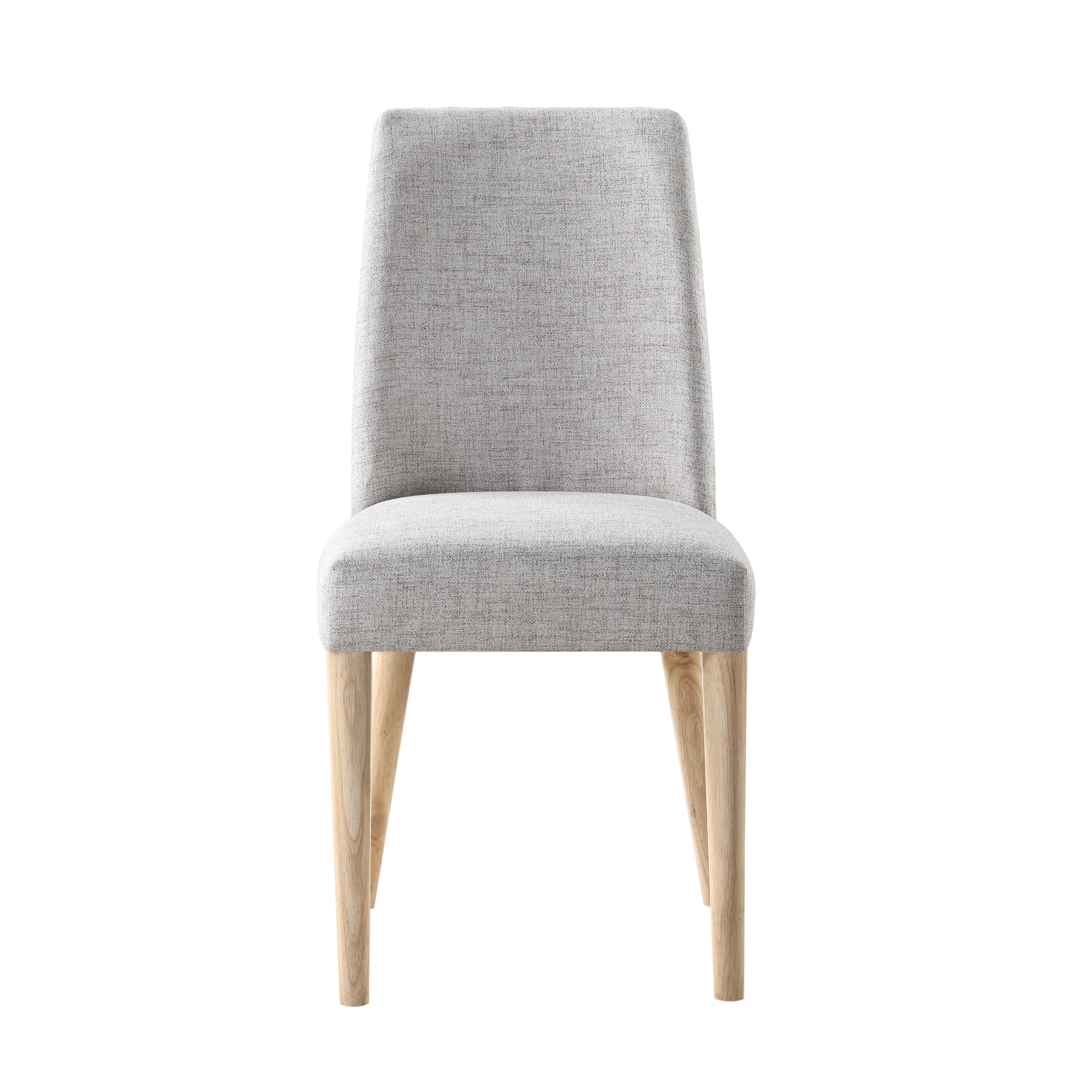 Taylor Chair With Natural Legs And Gray Fabric Gray Solid Wood