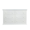 Universal 6 Drawer Dresser White White Solid Wood