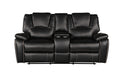 Hong Kong 3 Piece Power Reclining Sofa Set Made With Faux Leather In Black Black Faux Leather Metal Primary Living Space Medium Soft Cushion Back Contemporary,Modern Solid Wood Mdf Wood 6 Seat