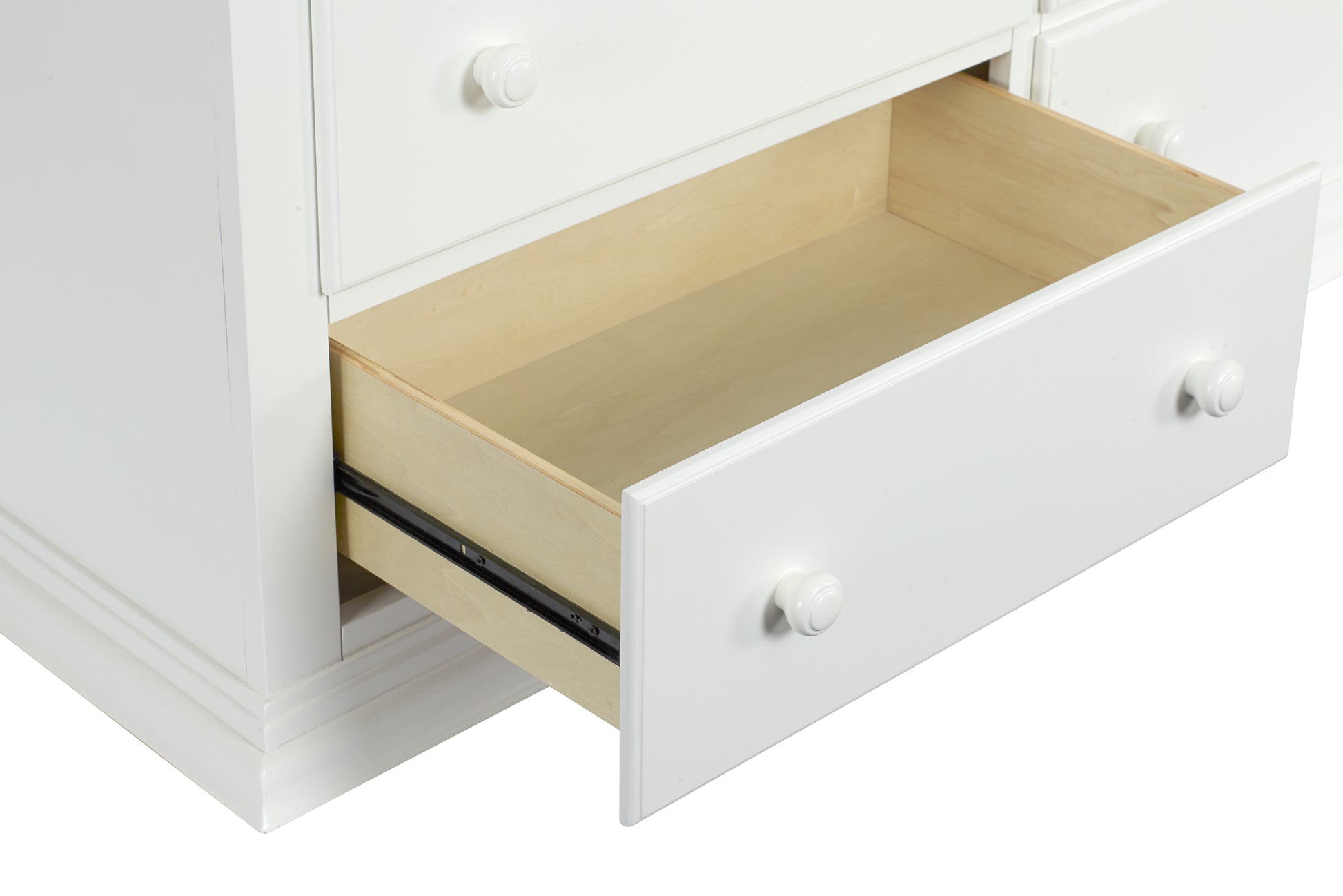 Universal 6 Drawer Dresser White White Solid Wood