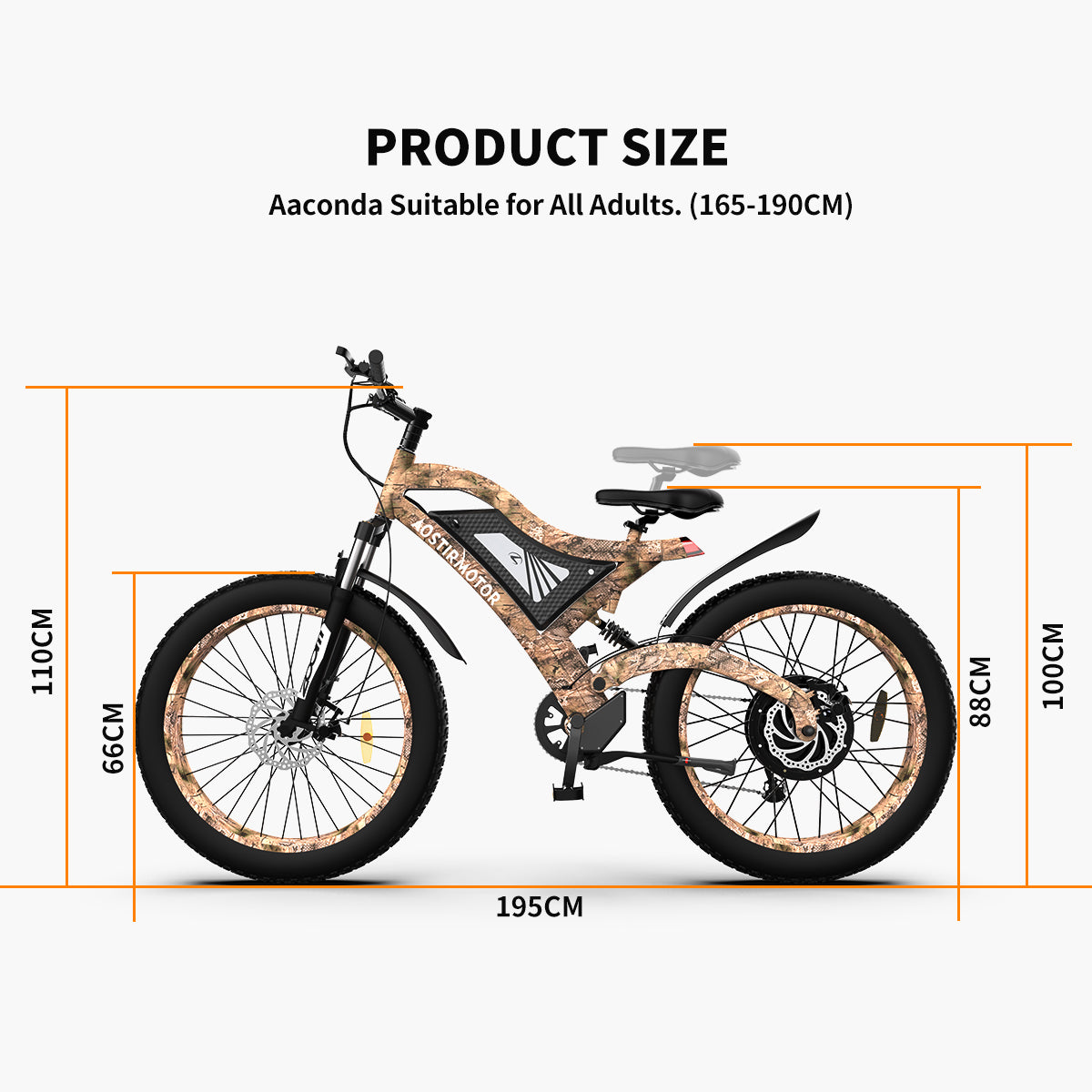 Aostirmotor S18 1500W 26" 1500W Electric Bike Fat Tire 48V 15Ah Removable Lithium Battery Mountain Bicycle Shimanos Bicycle Full Suspension Mtb Bikes For Adults Cycling Brown Garden & Outdoor Aluminium