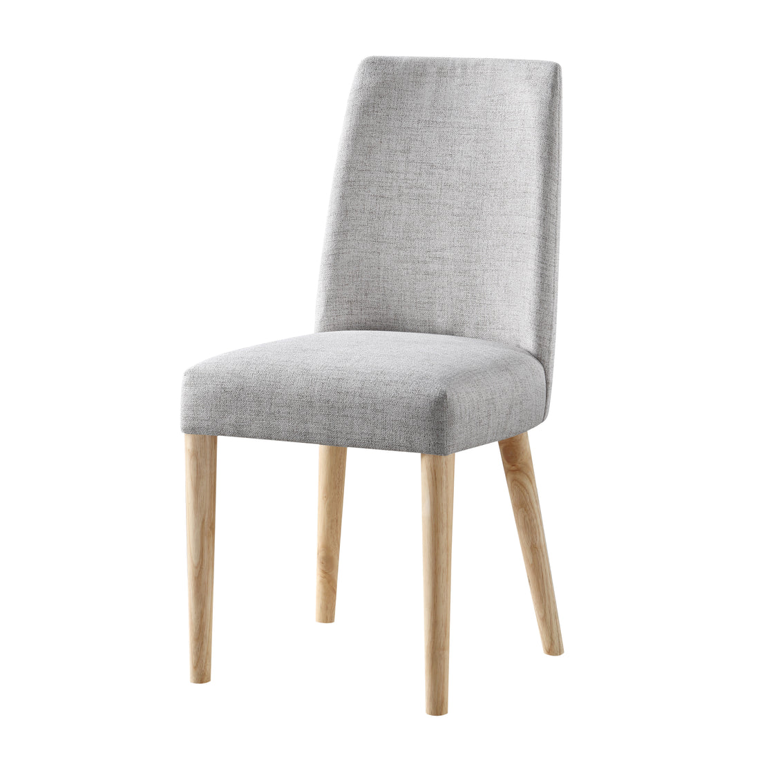 Taylor Chair With Natural Legs And Gray Fabric Gray Solid Wood