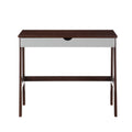 Hilton Desk In Espresso & Gray Espresso Solid Wood