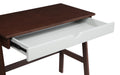 Hilton Desk In Espresso & Gray Espresso Solid Wood