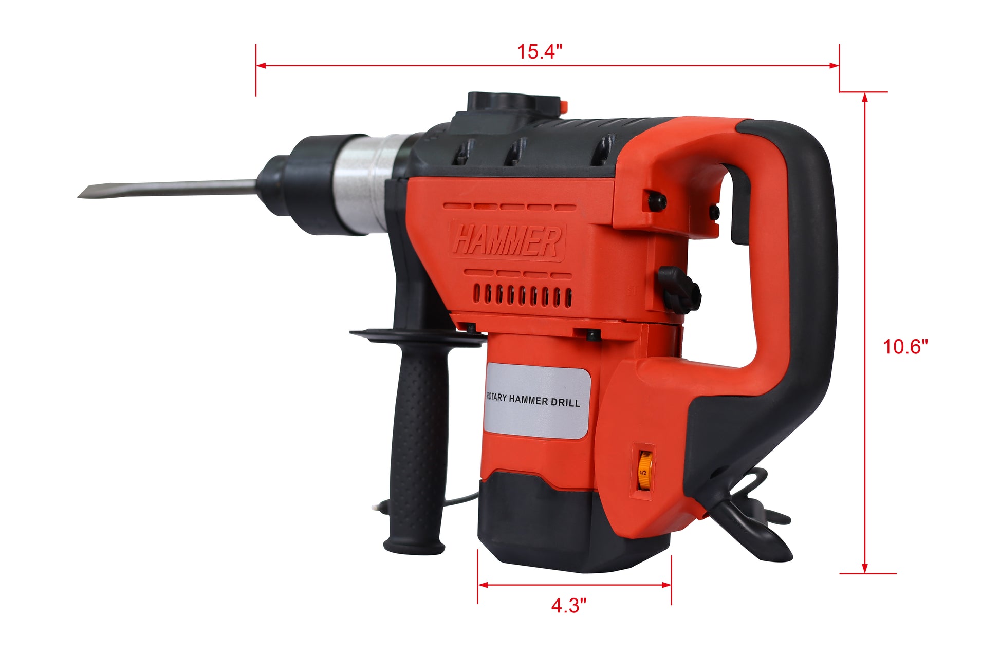 Rotary Hammer 1100W Red Black 1 1 2" Sds Plus Rotary Hammer Drill 3 Functions Black Red Metal