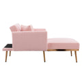 Coolmore Fashionable And Classic Style Chaise Lounge Chair Accent Chair For Living Room, Bedroom Teddy Pink Pink Teddy Foam Teddy