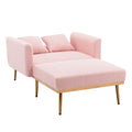 Coolmore Fashionable And Classic Style Chaise Lounge Chair Accent Chair For Living Room, Bedroom Teddy Pink Pink Teddy Foam Teddy