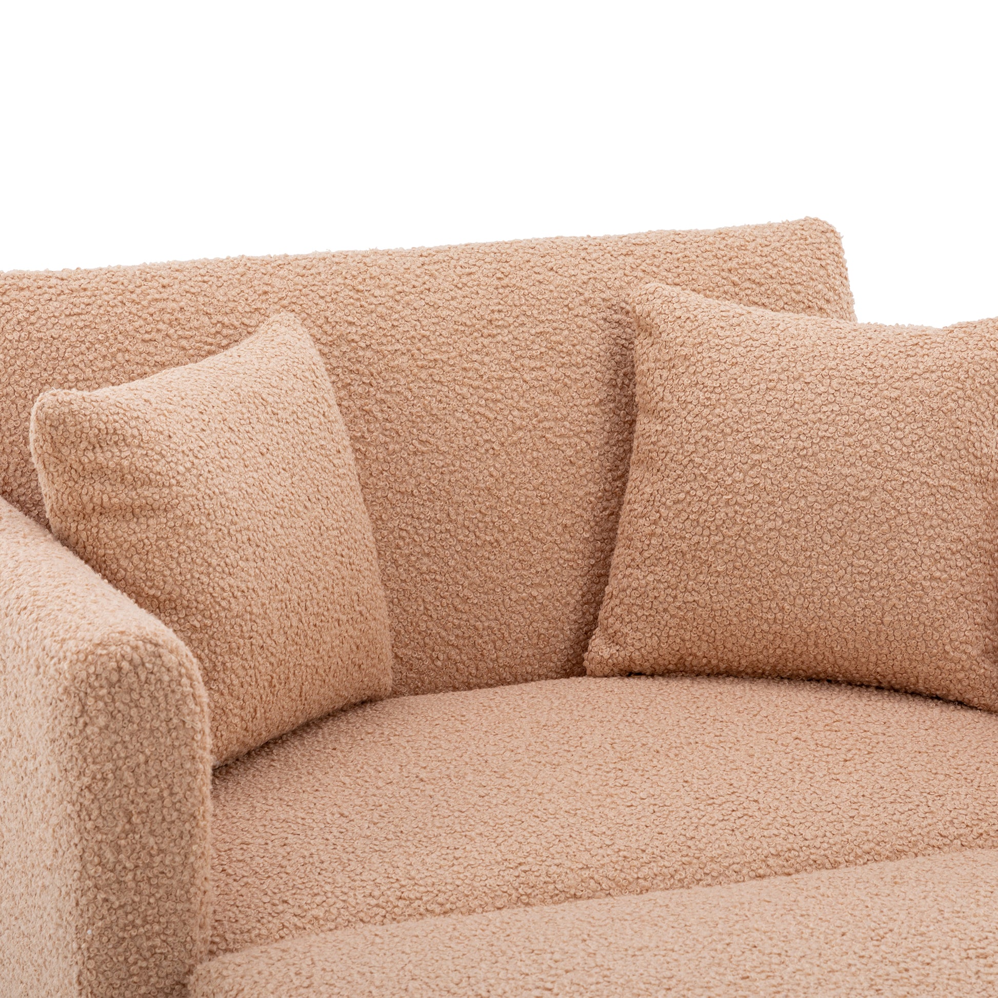 Coolmore Fashionable And Classic Style Chaise Lounge Chair Accent Chair For Living Room, Bedroom Camel Teddy Camel Teddy Foam Teddy