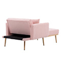 Coolmore Fashionable And Classic Style Chaise Lounge Chair Accent Chair For Living Room, Bedroom Teddy Pink Pink Teddy Foam Teddy