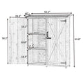 Outdoor 5.3Ft Hx4.6Ft L Wood Storage Shed Tool Organizer,Garden Shed, Storage Cabinet With Waterproof Asphalt Roof, Double Lockable Doors, 3 Tier Shelves For Backyard, Natural Natural Water Resistant Frame Garden & Outdoor Casual Wood Solid Wood