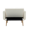 Coolmore Fashionable And Classic Style Chaise Lounge Chair Accent Chair For Living Room, Bedroom Teddy White White Teddy Foam Teddy