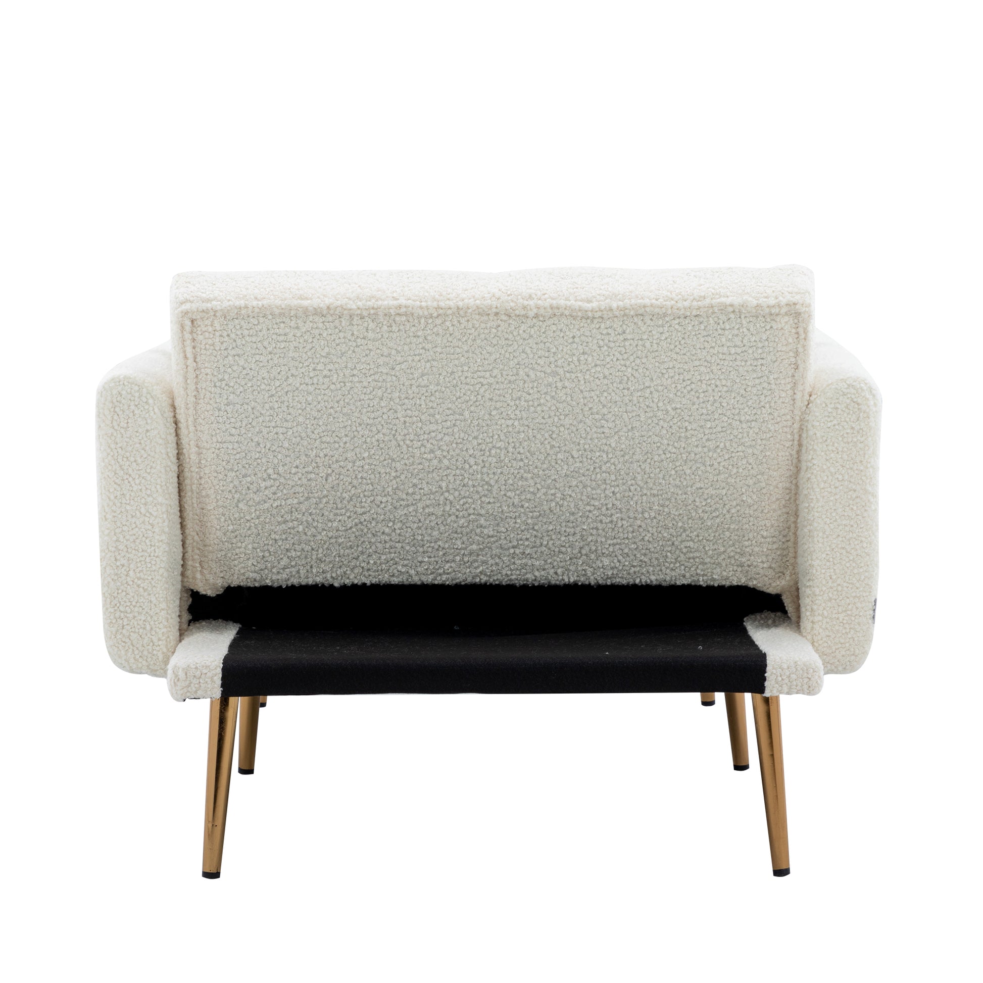 Coolmore Fashionable And Classic Style Chaise Lounge Chair Accent Chair For Living Room, Bedroom Teddy White White Teddy Foam Teddy