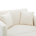 Coolmore Fashionable And Classic Style Chaise Lounge Chair Accent Chair For Living Room, Bedroom Teddy White White Teddy Foam Teddy