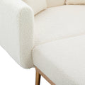 Coolmore Fashionable And Classic Style Chaise Lounge Chair Accent Chair For Living Room, Bedroom Teddy White White Teddy Foam Teddy