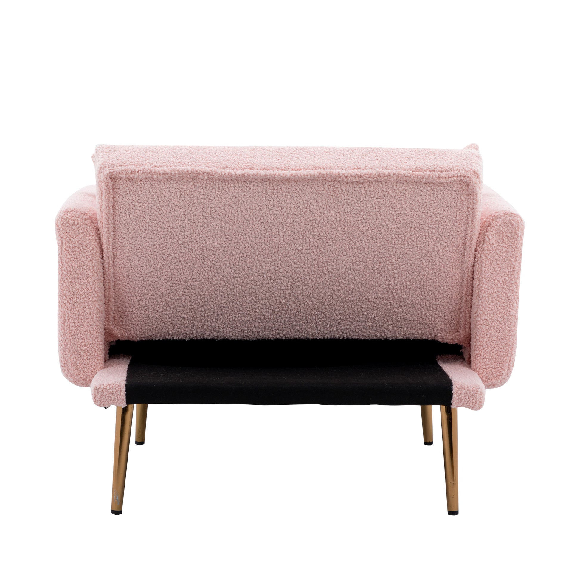 Coolmore Fashionable And Classic Style Chaise Lounge Chair Accent Chair For Living Room, Bedroom Teddy Pink Pink Teddy Foam Teddy