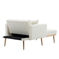 Coolmore Fashionable And Classic Style Chaise Lounge Chair Accent Chair For Living Room, Bedroom Teddy White White Teddy Foam Teddy