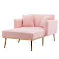 Coolmore Fashionable And Classic Style Chaise Lounge Chair Accent Chair For Living Room, Bedroom Teddy Pink Pink Teddy Foam Teddy