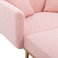 Coolmore Fashionable And Classic Style Chaise Lounge Chair Accent Chair For Living Room, Bedroom Teddy Pink Pink Teddy Foam Teddy