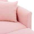 Coolmore Fashionable And Classic Style Chaise Lounge Chair Accent Chair For Living Room, Bedroom Teddy Pink Pink Teddy Foam Teddy