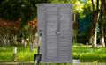 Wooden Garden Shed 3 Tier Patio Storage Cabinet Outdoor Organizer Wooden Lockers With Fir Wood Gray Wood Color Shutter Design Gray Water Resistant Frame Garden & Outdoor Casual Wood Solid Wood