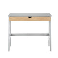 Hilton Desk In Gray Natural Gray Solid Wood