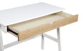 Hilton Desk In White Natural White Solid Wood