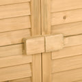 Wooden Garden Shed 3 Tier Patio Storage Cabinet Outdoor Organizer Wooden Lockers With Fir Wood Natural Wood Color Shutter Design Natural Water Resistant Frame Garden & Outdoor Casual Wood Solid Wood