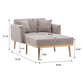 Coolmore Fashionable And Classic Style Chaise Lounge Chair Accent Chair For Living Room, Bedroom Grey Teddy Grey Teddy Foam Teddy