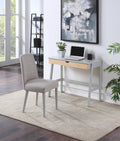 Hilton Desk In Gray Natural Gray Solid Wood