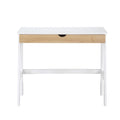 Hilton Desk In White Natural White Solid Wood