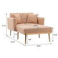 Coolmore Fashionable And Classic Style Chaise Lounge Chair Accent Chair For Living Room, Bedroom Camel Teddy Camel Teddy Foam Teddy