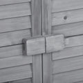 Wooden Garden Shed 3 Tier Patio Storage Cabinet Outdoor Organizer Wooden Lockers With Fir Wood Gray Wood Color Shutter Design Gray Water Resistant Frame Garden & Outdoor Casual Wood Solid Wood