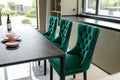 Nikki Collection Modern, High End Tufted Solid Wood Contemporary Velvet Upholstered Dining Chair With Wood Legs Trim 2 Pcs Set,Green, Sw2001Gn Green Dining Room American Design Rubberwood Foam Velvet