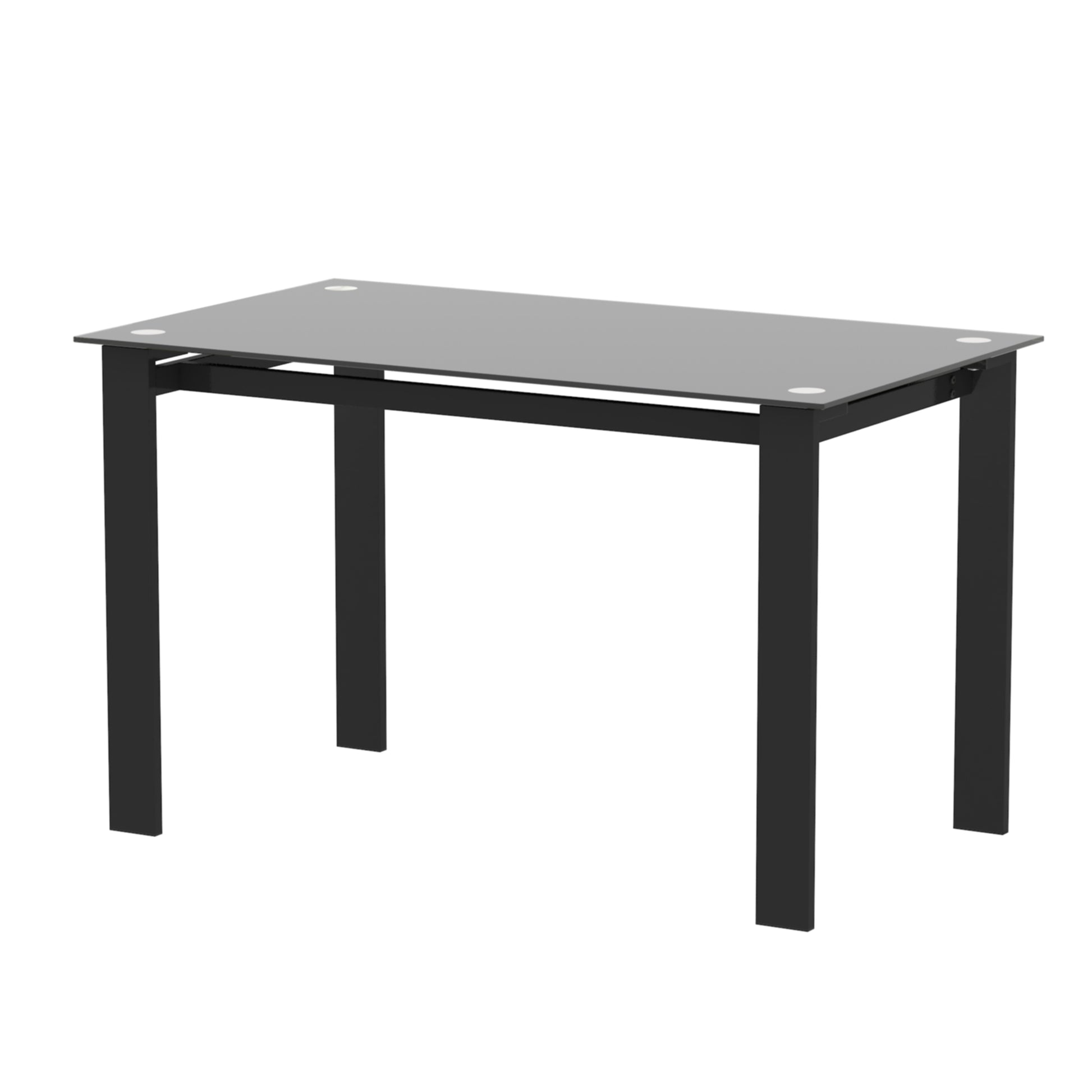7 Piece Dining Table Set, Dining Table And Chair Black Glass
