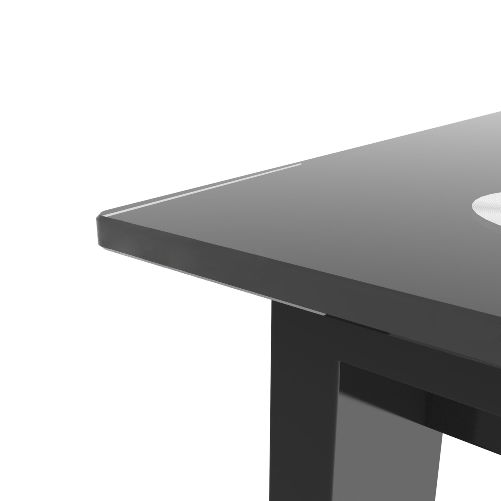 7 Piece Dining Table Set, Dining Table And Chair Black Glass