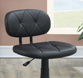 Modern 1Pc Office Chair Black Tufted Design Upholstered Chairs With Wheels Caster Black Office Foam Modern Tufted Back Adjustable Height Plastic