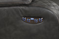 Benz Led & Power Recliner Chair Made With Faux Leather In Black Black Polypropylene