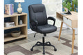 Relax Cushioned Office Chair 1Pc Black Upholstered Seat Back Adjustable Chair Comfort Black Office Modern Office Chairs Adjustable Height Fabric